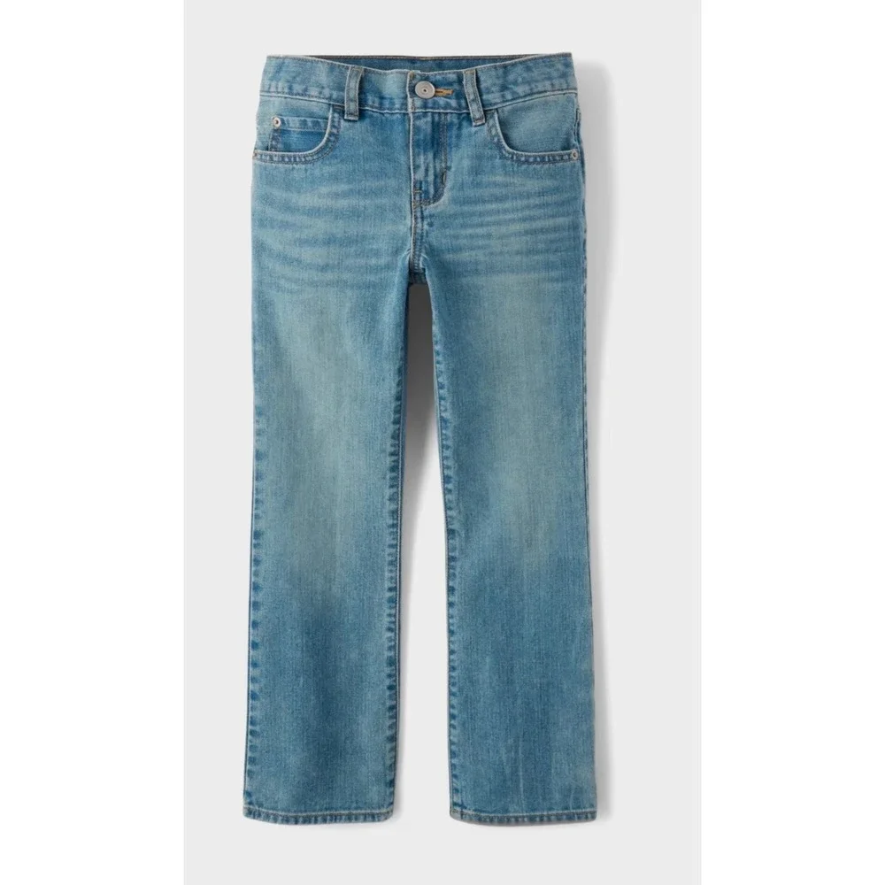 The Children's Place Boys Bootcut Jeans Medium Wash Denim Semi-Evase Pants NWT